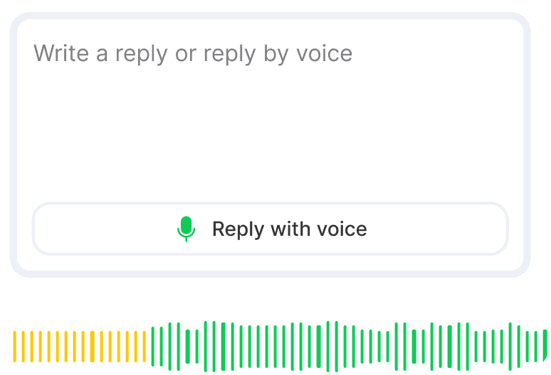 Voice answers in a gro.now survey
